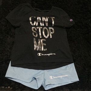 Champion Black and Silver Tee